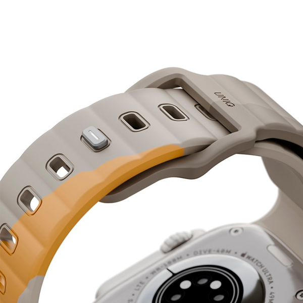 Uniq ремешок Stride DE FKM 46/49 мм (бежевый/желтый) 49MM-STRDEBEGCYEL