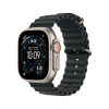 Apple Watch Ultra 3 49mm, натуральный, Ocean Band черный ремешок