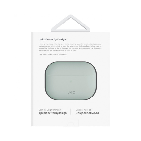 Uniq чехол для AirPods Pro 2 силиконовый Lino Liquid (мятный) AIRPODSPRO2-LINOGRN