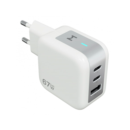 Magssory СЗУ GaN Wall Charger 67W 2x Type-C + USB A (белый) ACH011