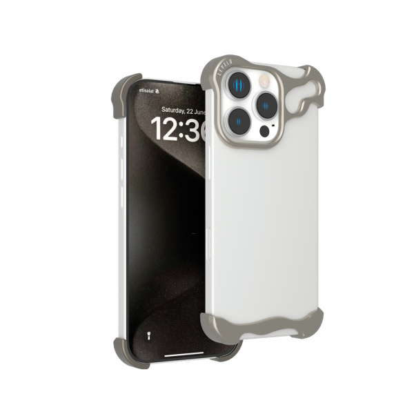 Levelo чехол для iPhone 16 Pro Metallo Pro Aluminum Bumper (натуральный) LVLMPABC16PTT
