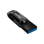 SanDisk флеш накопитель Ultra Dual Drive Go Type-C + USB A 256GB (черный) SDDDC3-256G-G46