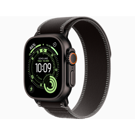 Apple Watch Ultra 3 49mm, черный, Trail Loop S/M черный ремешок