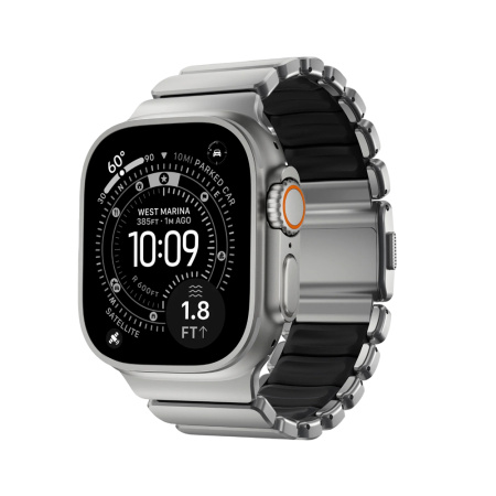 Nomad ремешок титановый Stratos Band 46/49 мм (серебристый) NM014421858