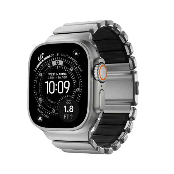 Nomad ремешок титановый Stratos Band 46/49 мм (серебристый) NM014421858