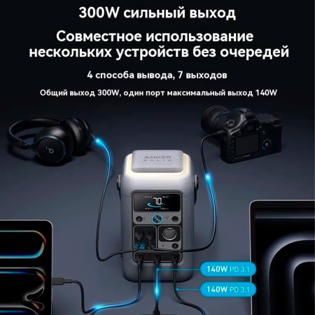 Anker внешний аккумулятор Solix C300 90000mAh (серый) A1726