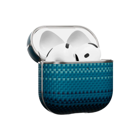 Pitaka чехол для AirPods 4 Aramid Fiber Magnetic Case Moonrise (синий)
