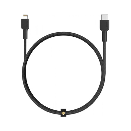 Aukey кабель Type-C/Lightning Braided Nylon 2м (черный) CB-CL2