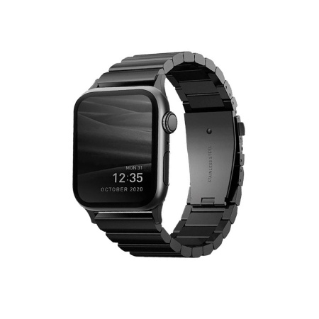 Uniq ремешок стальной Strova Strap 46/49 мм (черный) 44MM-STRVBLK Uniq ремешок стальной Strova Strap 46/49 мм (черный) 44MM-STRVBLK