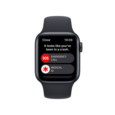 Apple Watch SE 2 44mm, тёмная ночь, спортивный черный ремешок S/M Apple Watch SE 2 44mm, тёмная ночь, спортивный черный ремешок S/M