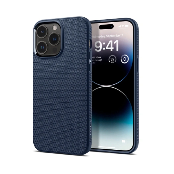 Spigen чехол для iPhone 14 Pro Max Liquid Air (синий) ACS04814 Spigen чехол для iPhone 14 Pro Max Liquid Air (синий) ACS04814