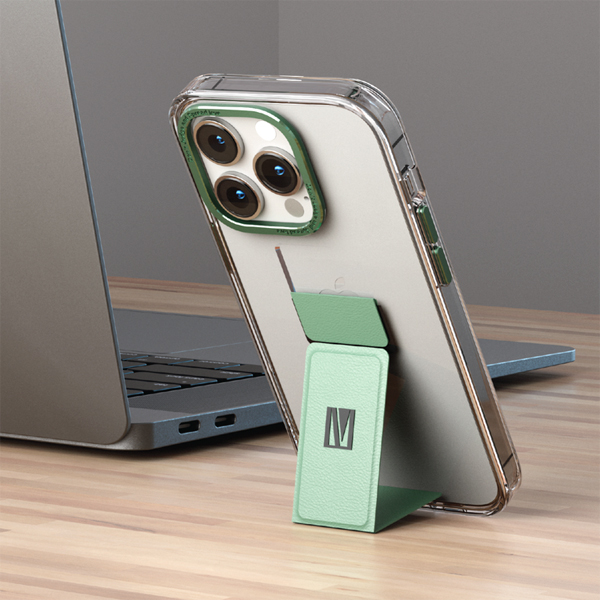 Levelo чехол для iPhone 14 Pro Morphix Clara Gripstand (зеленый/прозрачный) LVLMORPCLARA14P-GN Levelo чехол для iPhone 14 Pro Morphix Clara Gripstand (зеленый/прозрачный) LVLMORPCLARA14P-GN