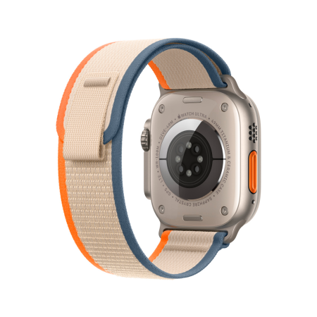 Apple ремешок Trail Loop 46/49 мм (S/M) (оранжевый/бежевый) MT5W3ZM/A Apple ремешок Trail Loop 46/49 мм (S/M) (оранжевый/бежевый) MT5W3ZM/A