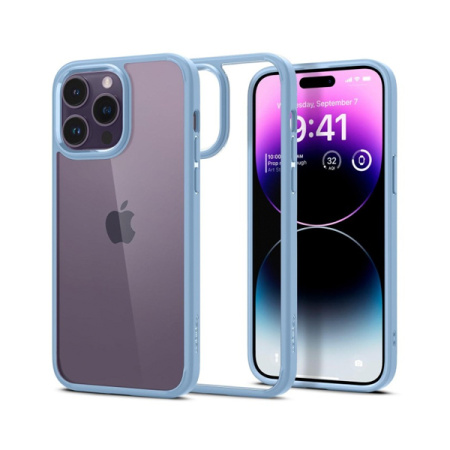 Spigen чехол для iPhone 14 Pro Ultra Hybrid (прозрачный/голубой) ACS04964 Spigen чехол для iPhone 14 Pro Ultra Hybrid (прозрачный/голубой) ACS04964