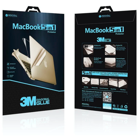 Mocoll пленка для MacBook Air 15.3 M2 (5 в 1) (серебристый) MA15S Mocoll пленка для MacBook Air 15.3 M2 (5 в 1) (серебристый) MA15S