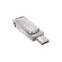SanDisk флеш накопитель Ultra Dual Drive Luxe Type-C + USB A 64GB (серебристый) SDDDC4-064G-G46 SanDisk флеш накопитель Ultra Dual Drive Luxe Type-C + USB A 64GB (серебристый) SDDDC4-064G-G46