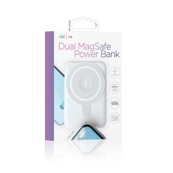 VLP внешний аккумулятор MagSafe Dual 5000mAh (белый) 1041004 VLP внешний аккумулятор MagSafe Dual 5000mAh (белый) 1041004