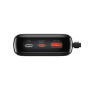 Baseus внешний аккумулятор с кабелем Lightning Qpow Pro 20W 20000mAh (черный) PPQD-H01 Baseus внешний аккумулятор с кабелем Lightning Qpow Pro 20W 20000mAh (черный) PPQD-H01