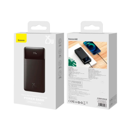 Baseus внешний аккумулятор Bipow 25W 20000mAh (черный) PPBD020301 Baseus внешний аккумулятор Bipow 25W 20000mAh (черный) PPBD020301