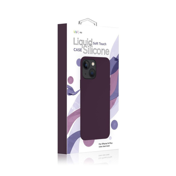 VLP чехол для iPhone 14 Plus Silicone case (темно-фиолетовый) 1051036 VLP чехол для iPhone 14 Plus Silicone case (темно-фиолетовый) 1051036
