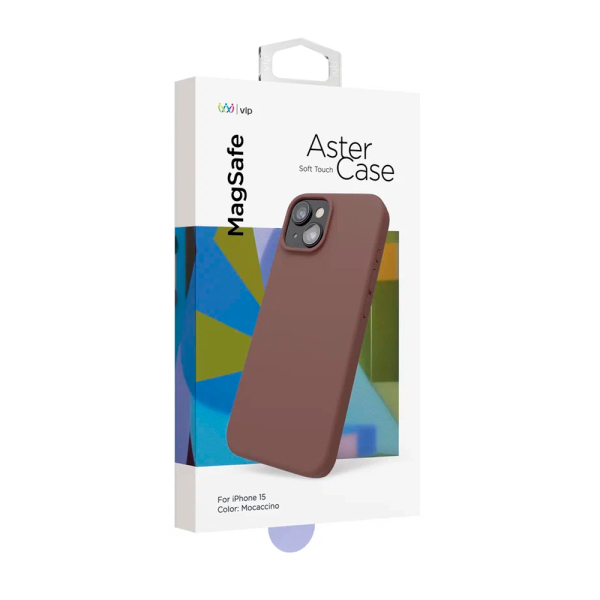VLP чехол для iPhone 15 Aster MagSafe (темно-коричневый) 1057006 VLP чехол для iPhone 15 Aster MagSafe (темно-коричневый) 1057006